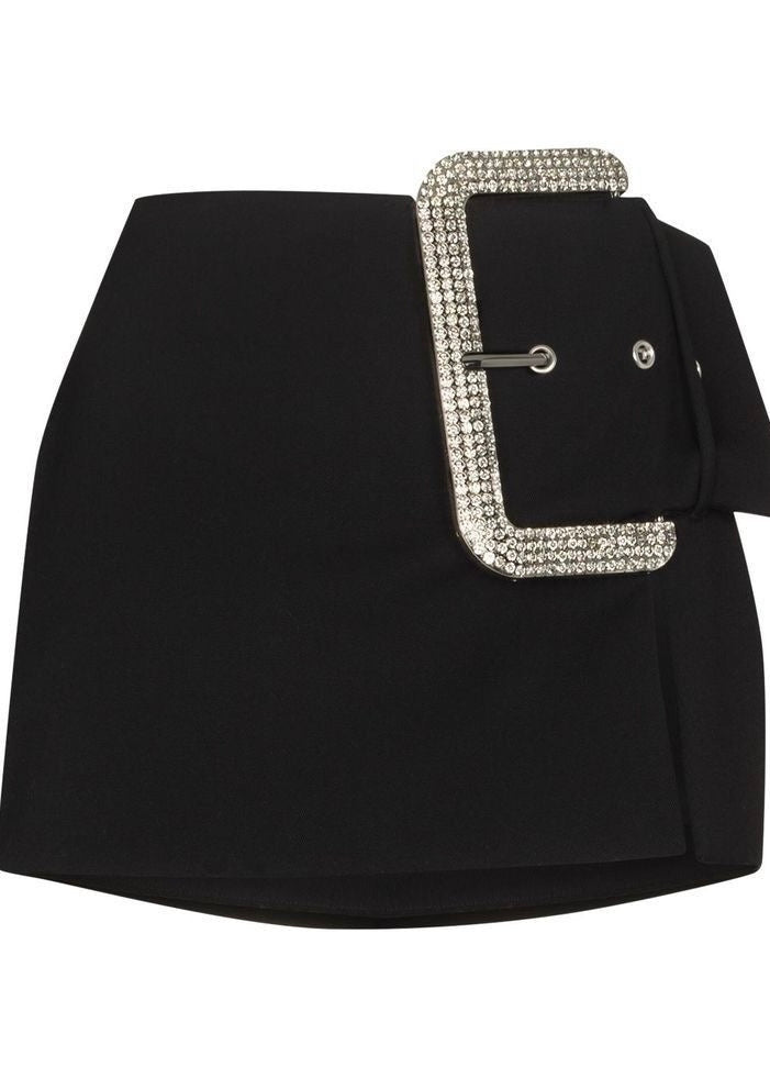 Crystal buckle skirt