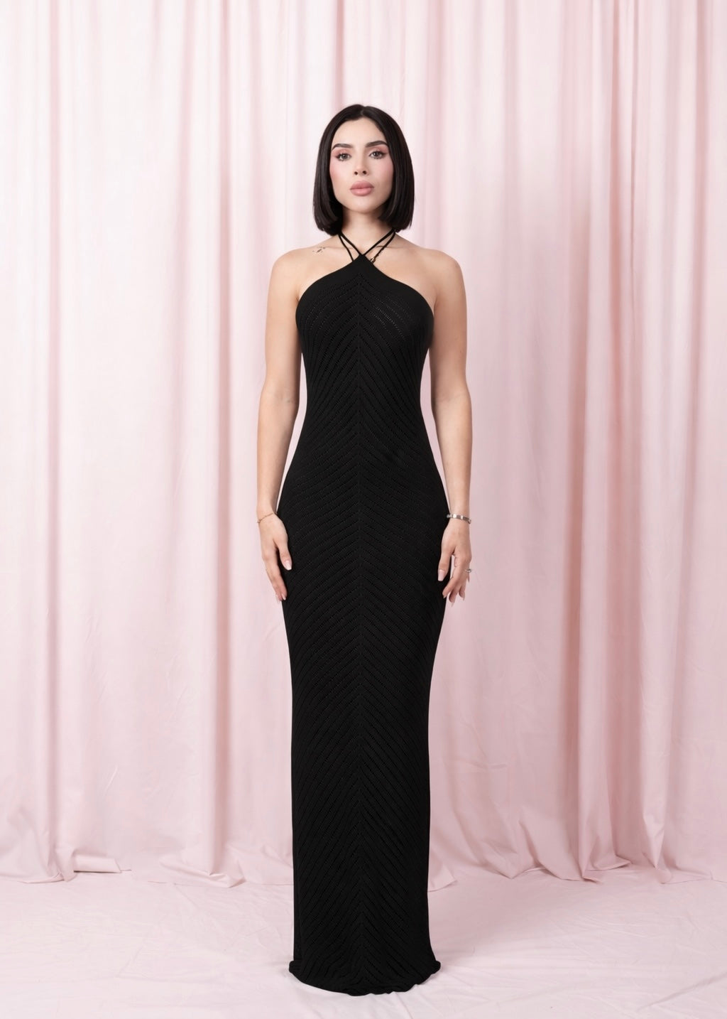 MAXI DRESS KNIT HALTER