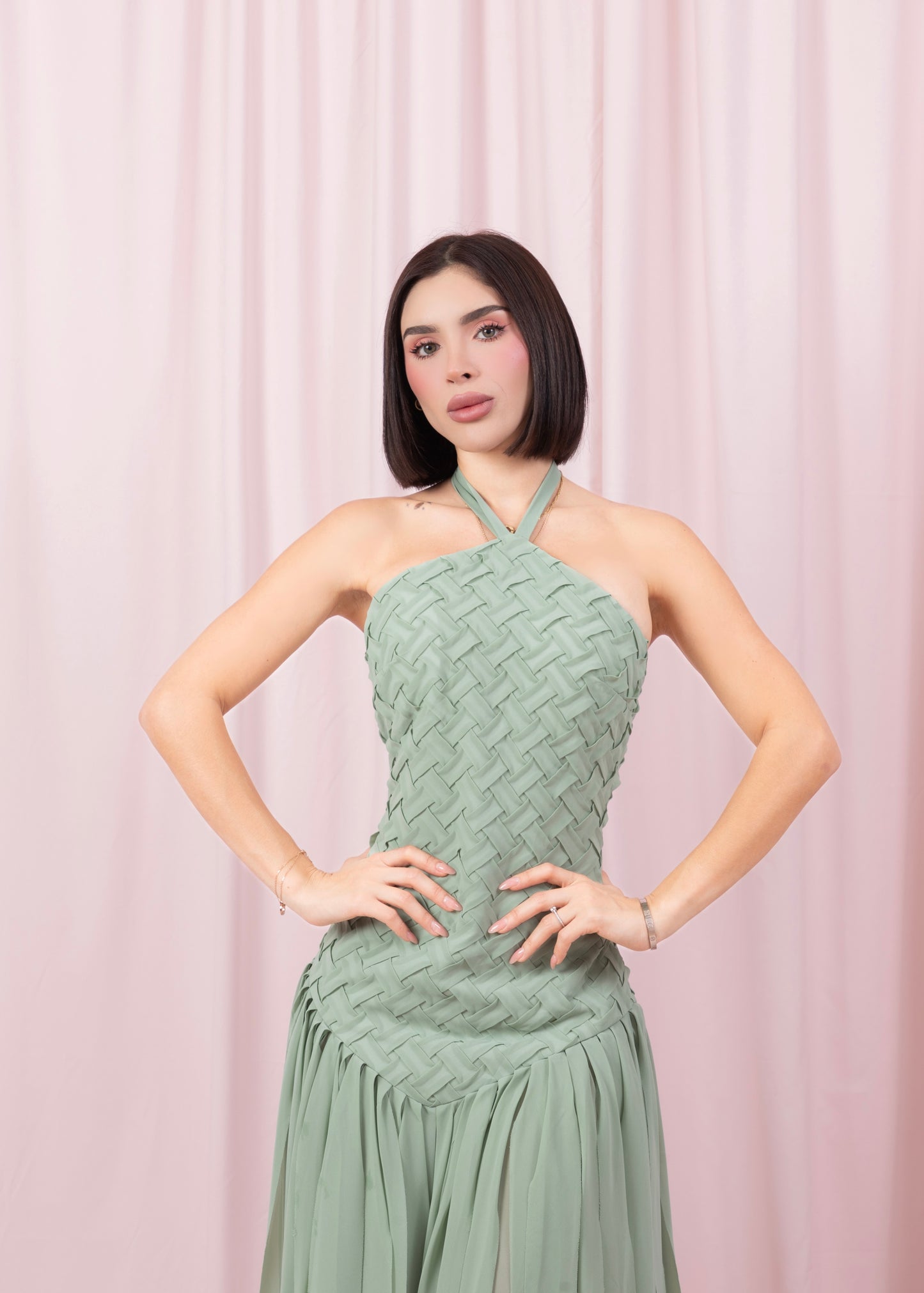 Vestido halter “JADE”