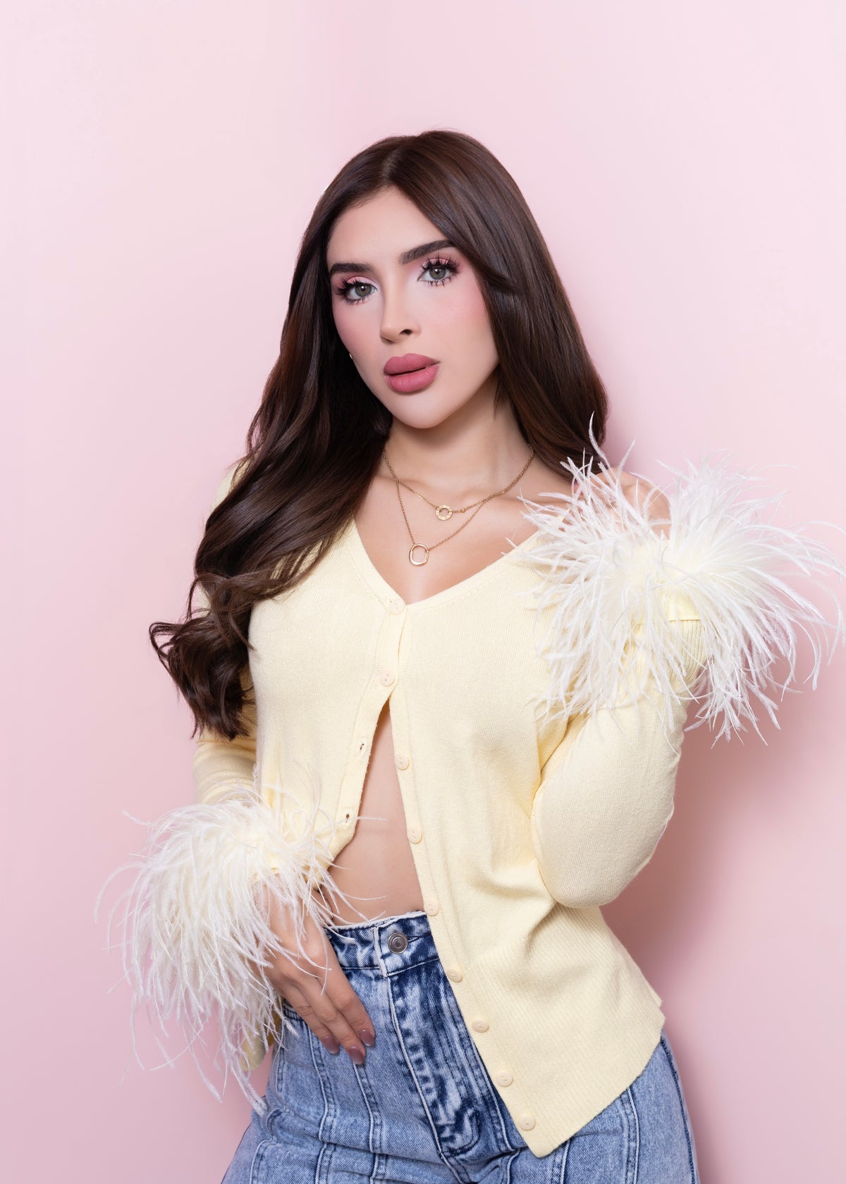 Feather cardigan