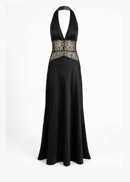 Satin black dress